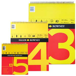 Daler Rowney - Red & Yellow Spiral Cartridge Pad 150gsm