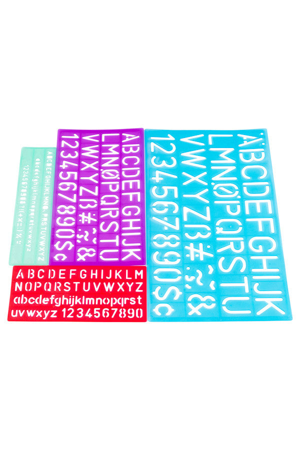 Jakar - Lettering Guides (Set of 4)