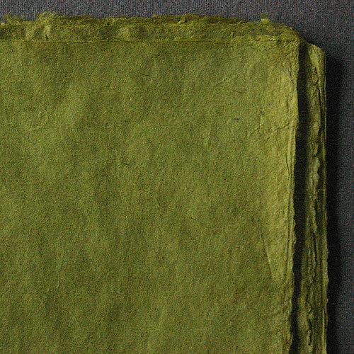 Khadi - Coloured Lokta Paper  30gsm - Olive