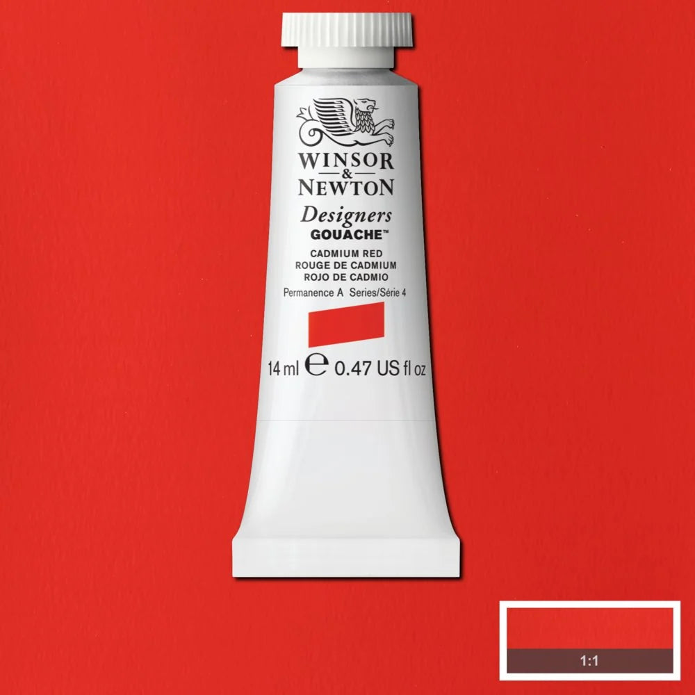 Winsor & Newton Designers' Gouache - Cadmium Red S4 - 14ml