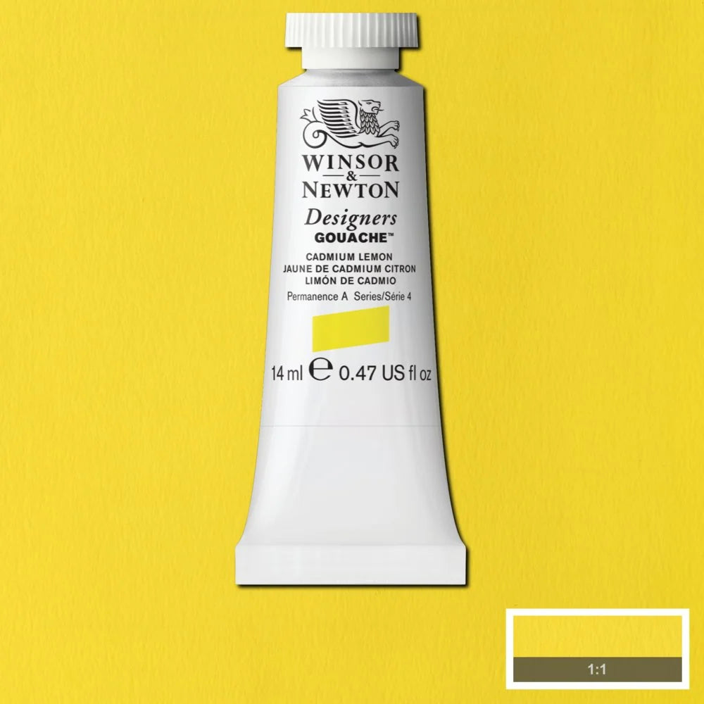 Winsor & Newton Designers' Gouache - Cadmium Lemon  S4 - 14ml