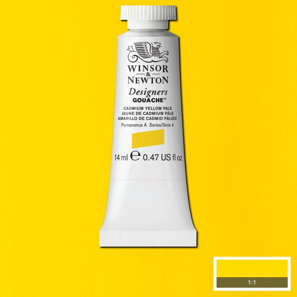Winsor & Newton Designers' Gouache - Cadmium Yellow Pale S4 - 14ml