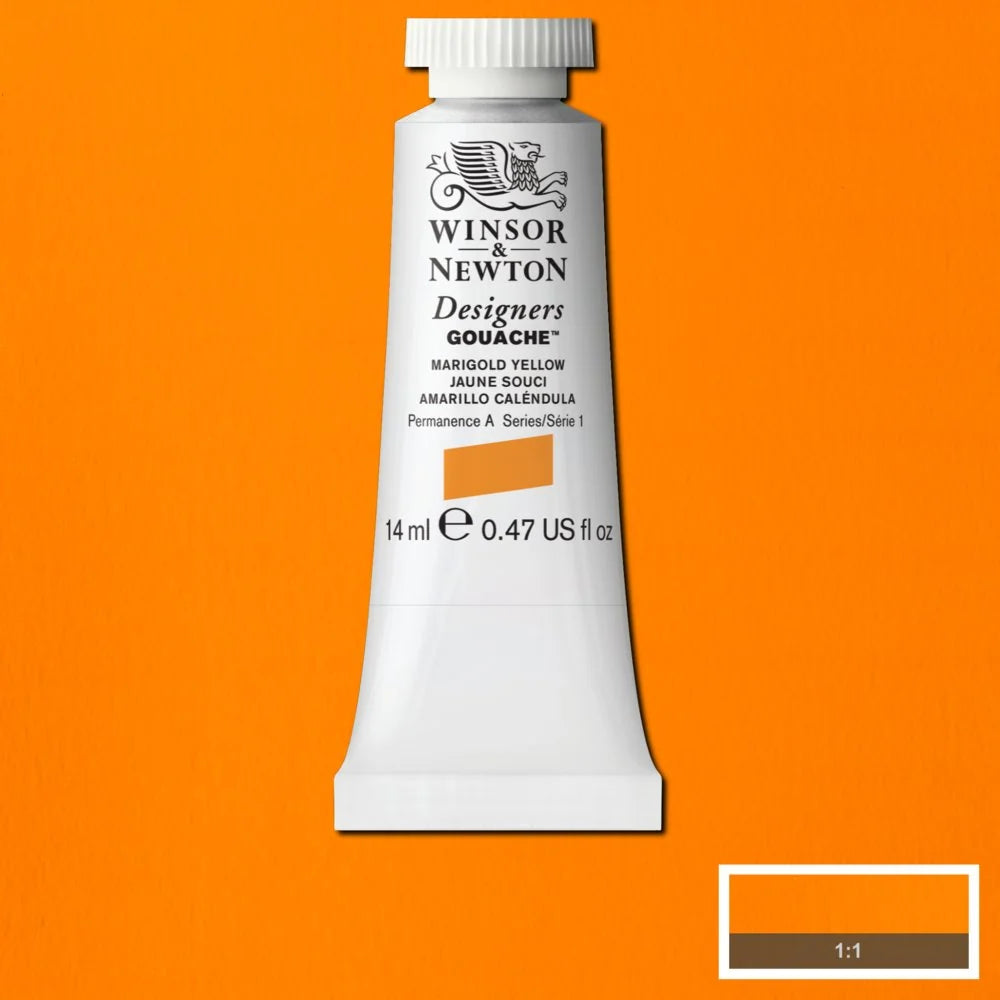 Winsor & Newton Designers' Gouache - Marigold Yellow S1 - 14ml