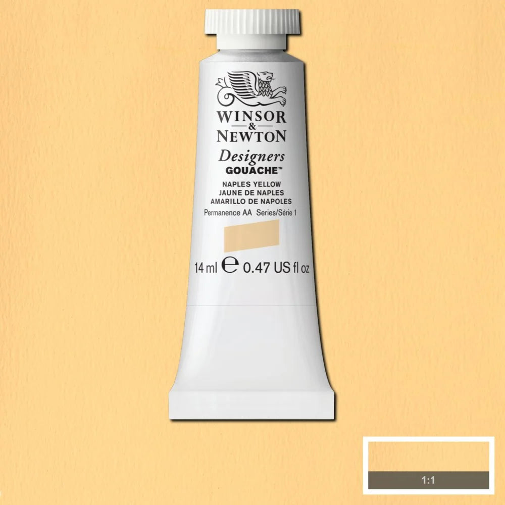 Winsor & Newton Designers' Gouache - Naples Yellow S1 - 14ml