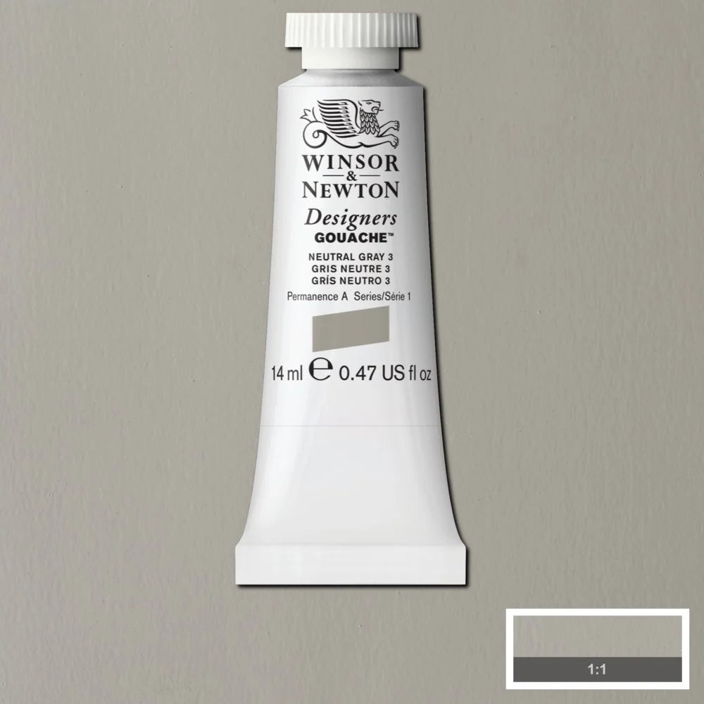 Winsor & Newton Designers' Gouache - Neutral Grey S1 - 14ml