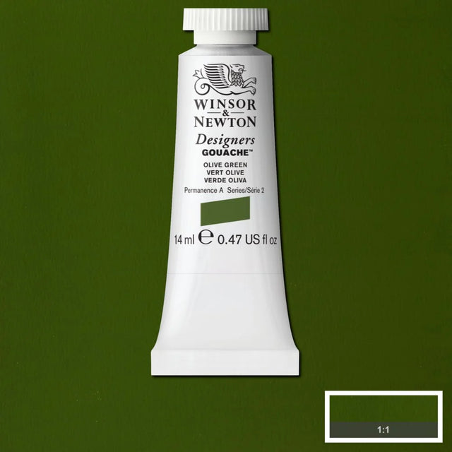 Winsor & Newton Designers' Gouache - Olive Green S2 - 14ml