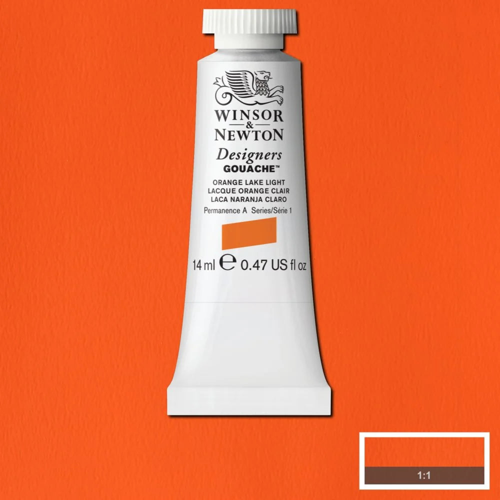 Winsor & Newton Designers' Gouache - Orange Lake Light S1 - 14ml