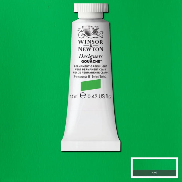 Winsor & Newton Designers' Gouache - Permanent Green Light S2 - 14ml