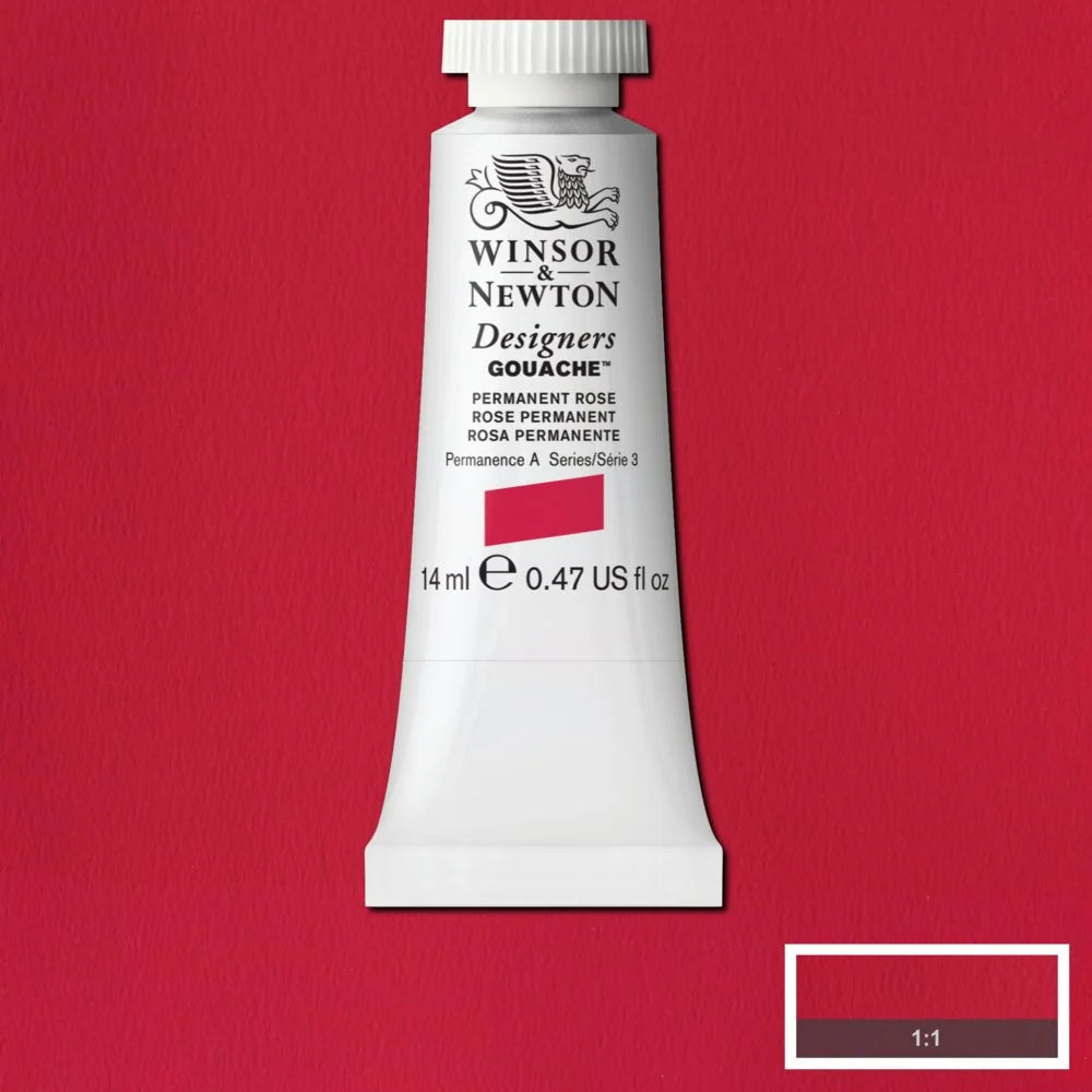 Winsor & Newton Designers' Gouache - Permanent Rose S3 - 14ml