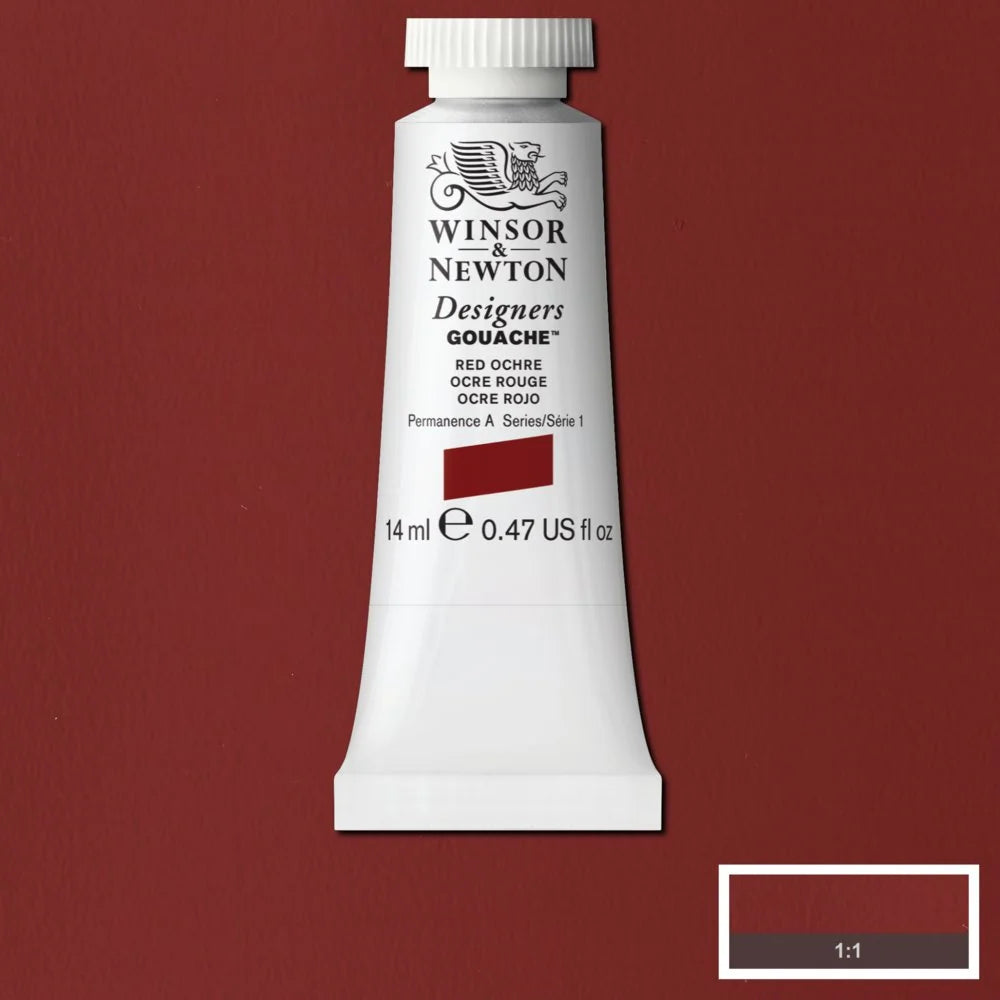 Winsor & Newton Designers' Gouache - Red Ochre S1 - 14ml