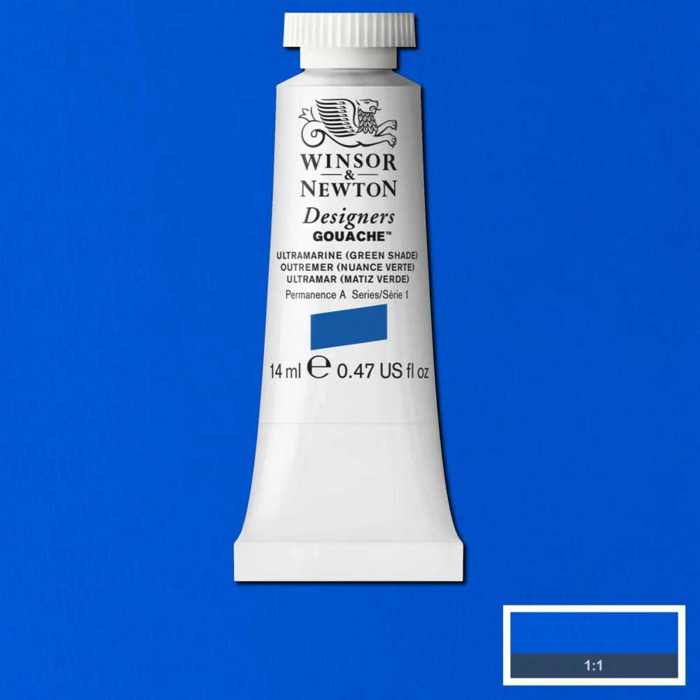 Winsor & Newton Designers' Gouache - Ultramarine (Green Shade) S1 - 14ml