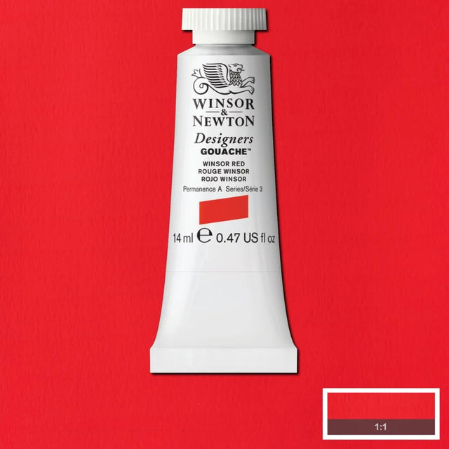 Winsor & Newton Designers' Gouache - Winsor Red S3 - 14ml