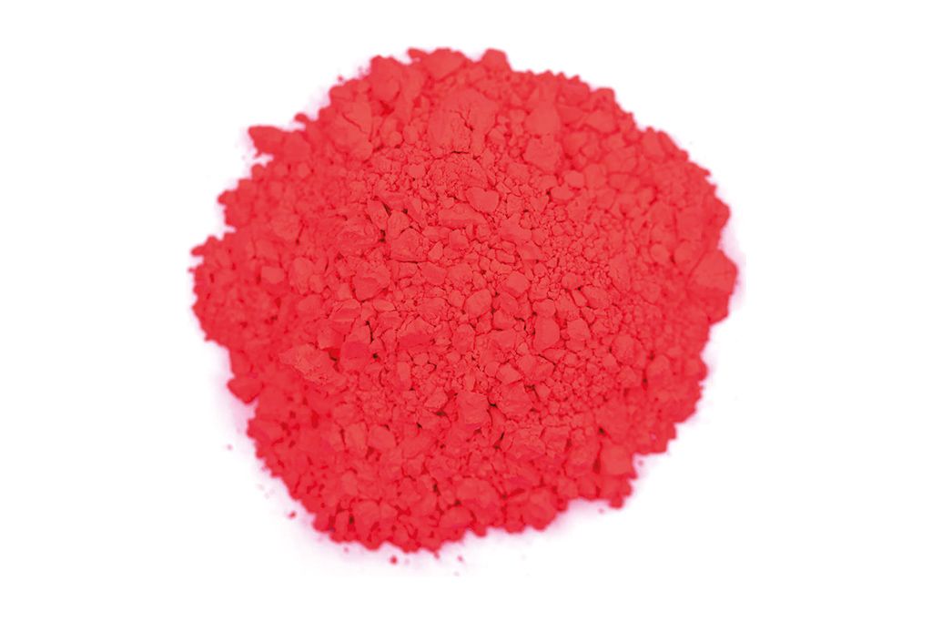 Kremer Pigments - Fluorescent Flame Red