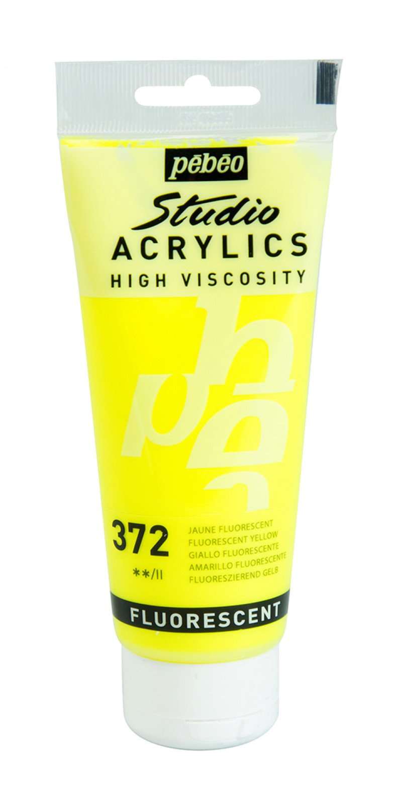 Pebeo Studio Acrylic - Fluorescent Yellow - 100ml