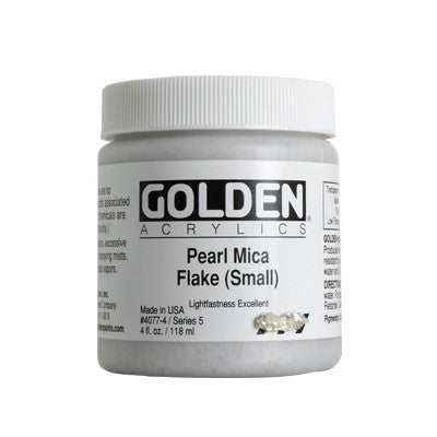 Golden Heavy Body Acrylic - Iridescent Pearl Mica Flakes Small S5 - 237ml