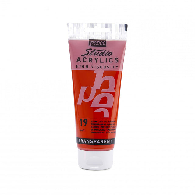 Pebeo Studio Acrylic - Transparent Vermilion